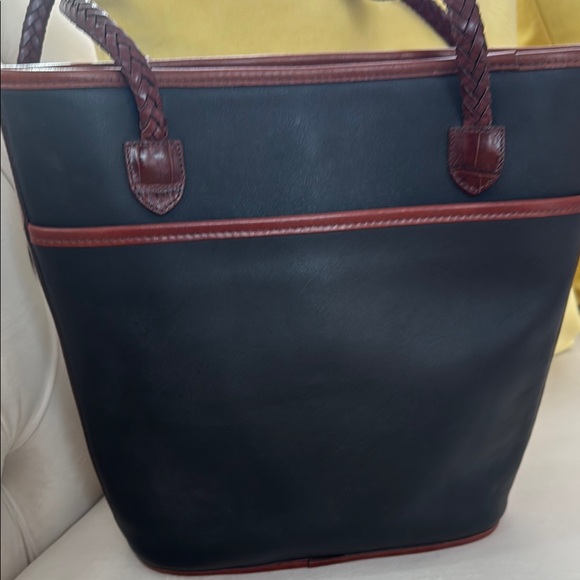 VINTAGE NWOT Brighton Black and Brown Structured Tote Bag - Picture 4 of 6